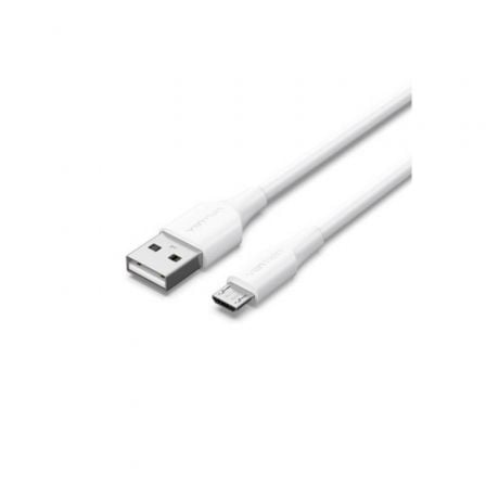 Cable USB 2.0 Vention CTIWH/ USB Macho - MicroUSB Macho/ 480Mbps/ 2m/ Blanco