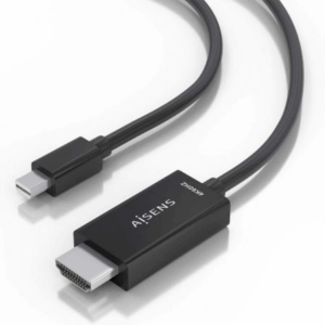 Cable Conversor Aisens A125-0887/ Mini DisplayPort Macho - HDMI 4K Macho/ 1.5m/ Negro