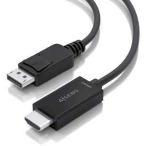 Cable Conversor Aisens A125-0891/ DisplayPort Macho - HDMI 4K Macho/ 60cm/ Negro