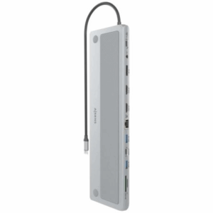 Docking USB Tipo-C Aisens ASUC-12P020-GR/ 2xHDMI 4K/ 3xUSB/ 1xUSB Tipo-C/ 1xRJ45/ 1xDisplayPort/ 1xLector Tarjetas/ 1xUSB Tipo-C PD/ Gris