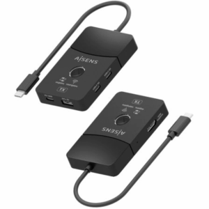 Adaptador/Transmisor de vídeo inalámbrico USB Tipo-C - HDMI Aisens ASWL-H2KDC30M05-BK/ 100W