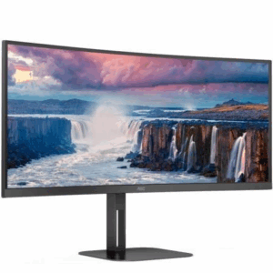 Monitor Profesional Ultrapanorámico Curvo AOC CU34V5C/BK 34"/ WQHD/ Multimedia/ Negro