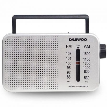 Radio Portátil Daewoo DW1122/ Plata