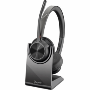 Auriculares Inalámbricos Poly Voyager 4320 UC + Adaptador BT700 + Base de Carga/ con Micrófono/ Bluetooth/ Negros