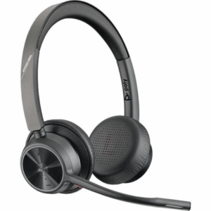 Auriculares Inalámbricos Poly Voyager 4320-M para Microsoft Teams + Adaptador BT700 + Base de Carga/ con Micrófono/ Bluetooth/ Negros