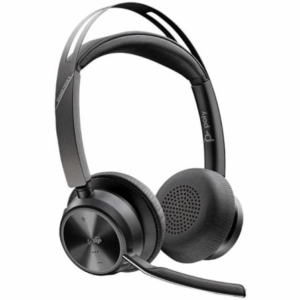 Auriculares Inalámbricos Poly Voyager Focus 2 para Microsoft Teams + Adaptador USB-C-A + Soporte de Carga/ con Micrófono/ Bluetooth/ Negro