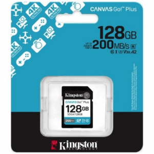 Tarjeta de Memoria Kingston CANVAS Go! Plus 128GB SD XC/ Clase 10/ 200MBs