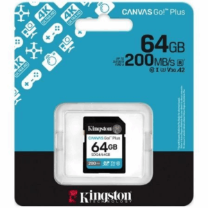 Tarjeta de Memoria Kingston CANVAS Go! Plus 64GB SD XC/ Clase 10/ 200MBs