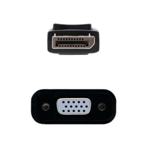 Conversor Nanocable 10.16.0602/ DisplayPort Macho - VGA Hembra/ 15cm/ Negro