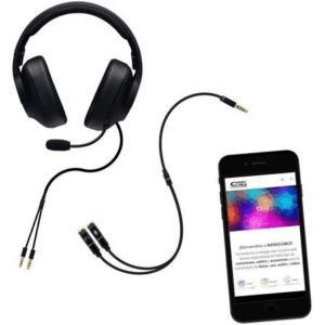 Cable Estéreo Nanocable 10.24.1202/ Jack 3.5 Macho - 2x Jack 3.5 Hembra/ 30cm/ Negro