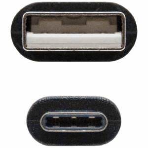 Cable USB 2.0 Tipo-C Nanocable 10.01.2100/ USB Tipo-C Macho - USB Macho/ 480Mbps/ 50cm/ Negro