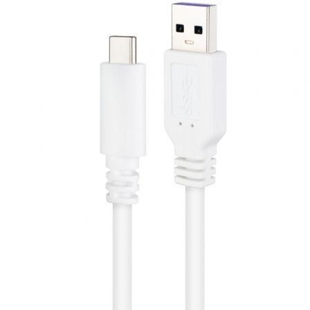 Cable USB 2.0 Nanocable 10.01.2101-L150-W/ USB Tipo-C Macho - USB Macho/ 480Mbps/ 1.5m/ Blanco