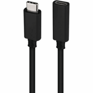 Cable Alargador USB Tipo-C 3.2 Nanocable 10.01.4501/ USB Tipo-C Macho - USB Tipo-C Hembra/ 1m/ Negro