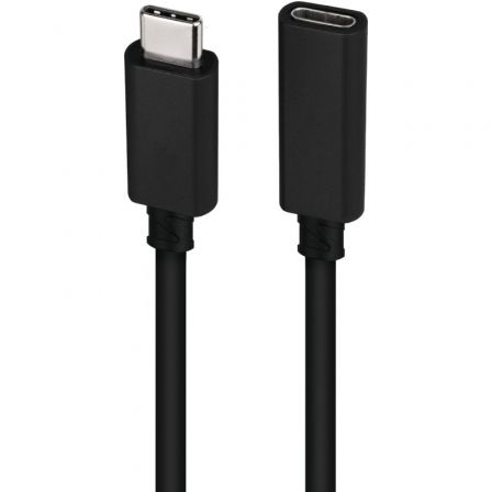 Cable Alargador USB Tipo-C 3.2 Nanocable 10.01.4502/ USB Tipo-C Macho - USB Tipo-C Hembra/ 2m/ Negro