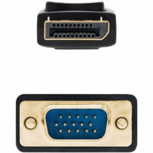 Cable Conversor Nanocable 10.15.4402/ DisplayPort Macho - VGA Macho/ 2m/ Negro