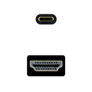 Cable Conversor Nanocable 10.15.5133/ USB Tipo-C Macho - HDMI Macho/ 3m/ Negro