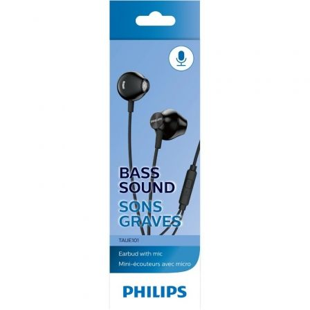 Auriculares Intrauditivos con micrófono Philips TAUE101BK/00/ Jack 3.5/ Negros