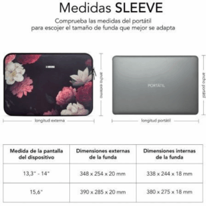 Funda Subblim Trendy Sleeve Neo Flowers para Portátiles hasta 15.6"
