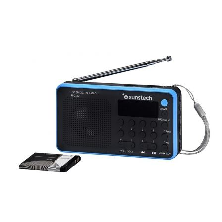 Radio Portátil Sunstech RPDS32BL/ con Batería/ Negra y Azul