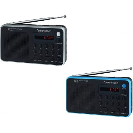 Radio Portátil Sunstech RPD32SL/ con Batería/ Negra y Plateada