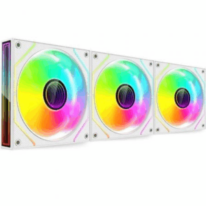 Pack 3 Ventiladores Mars Gaming MF-3DPROKIT/ 12cm + HUB + Mando a Distancia/ ARGB/ Blanco