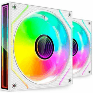 Pack 2 Ventiladores Mars Gaming MF-3DPROX2/ 12cm/ ARGB/ Blancos