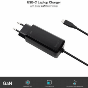 Cargador de Portátil GaN TooQ TQLC-USBCGAN65PD-C USB Tipo-C/ 65W/ Automático/ Voltaje 5-20V