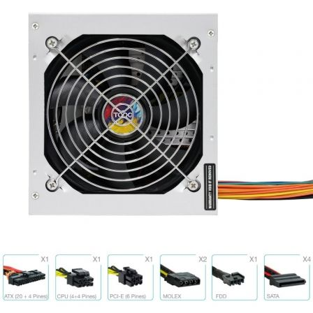 Fuente de Alimentación TooQ TQAPOLO-550SP/ 550W/ Ventilador 12cm