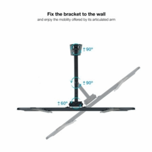 Soporte de Pared Giratorio/ Inclinable/ Nivelable TooQ LP7863TN-B para TV de 37-70"/ hasta 35kg