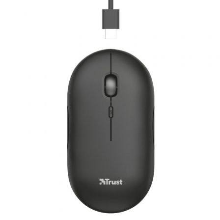 Ratón Inalámbrico Trust Puck/ Batería recargable/ Hasta 1600 DPI