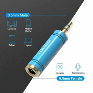 Adaptador Jack Vention VAB-S04-L/ Jack 3.5 Macho - Jack 6.5 Hembra/ Azul