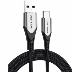 Cable USB 2.0 Tipo-C Vention CODHH/ USB Macho - USB Tipo-C Macho/ 480Mbps/ 2m/ Gris