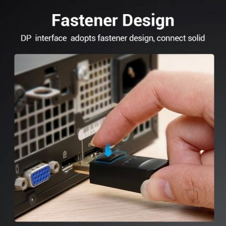 Cable Conversor Vention HBLBG/ DisplayPort Macho - VGA Macho/ 1.5m/ Negro