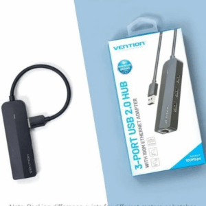 Hub USB 2.0 Vention CHPBB/ 3xUSB/ 1xMicro USB PD/ 1xRJ45