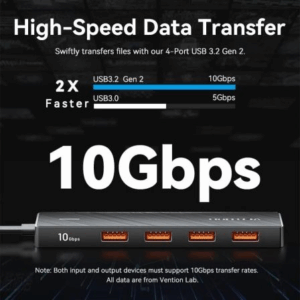 Hub USB 3.2 Vention CHJBB/ 4xUSB/ 1xUSB Tipo-C