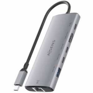 Docking USB Tipo-C Aisens ASUC-6P030-GR/ 1xHDMI 4K/ 1xUSB/ 2xUSB Tipo-C/ 1xRJ45/ 1xUSB Tipo-C PD/ Gris