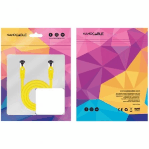 Cable de Red RJ45 SSTP Nanocable 10.20.2000-L25-Y Cat.8.1/ 25cm/ Amarillo