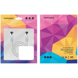 Cable de Red RJ45 SSTP Nanocable 10.20.2000-L30 Cat.8.1/ 30cm/ Gris