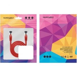 Cable de Red RJ45 SSTP Nanocable 10.20.2001-R Cat.8.1/ 1m/ Rojo