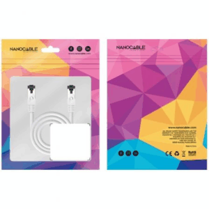 Cable de Red RJ45 SSTP Nanocable 10.20.2001-W Cat.8.1/ 1m/ Blanco