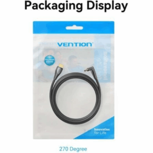 Cable HDMI 2.0 4K Acodado Vention ALQBH/ HDMI Macho - HDMI Macho/ 2m/ Negro