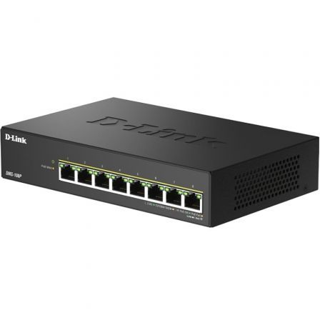 Switch D-Link DMS-108P/E 8 Puertos/ RJ-45 Gigabit 10/100/1000 PoE