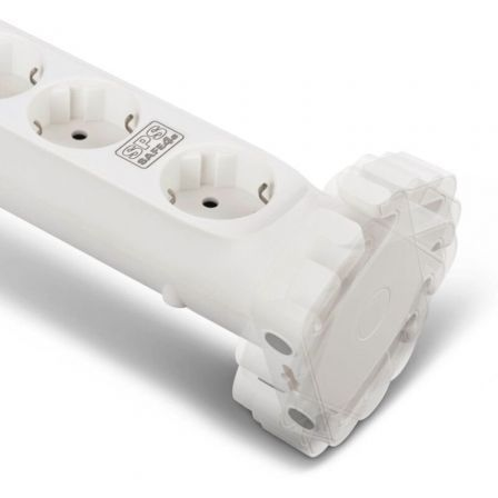 Regleta con interruptor Salicru SAFE 4S/ 4 Tomas de corriente/ Cable 1.4m/ Blanca