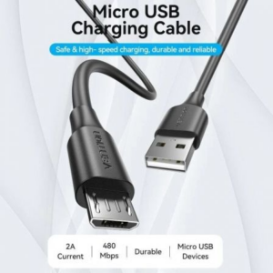 Cable USB 2.0 Vention CTIBF/ USB Macho - MicroUSB Macho/ 480Mbps/ 1m/ Negro