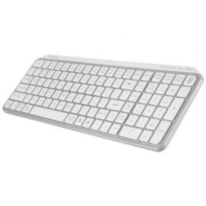Teclado Compacto Inalámbrico por Bluetooth Mars Gaming MK-SILENKEYS/ Blanco