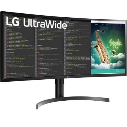 Monitor Profesional Ultrapanorámico Curvo LG 35WN75CP-B 35"/ WQHD/ Multimedia/ Regulable en Altura/ Negro