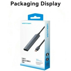 Hub USB Tipo-C 3.2 Vention CKYHB/ 4xUSB Tipo-C/ 1xUSB Tipo-C PD