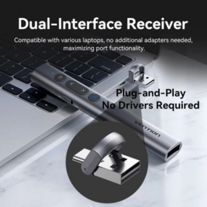 Presentador Inalámbrico Vention KQIH0/ 2.4GHz/ Gris