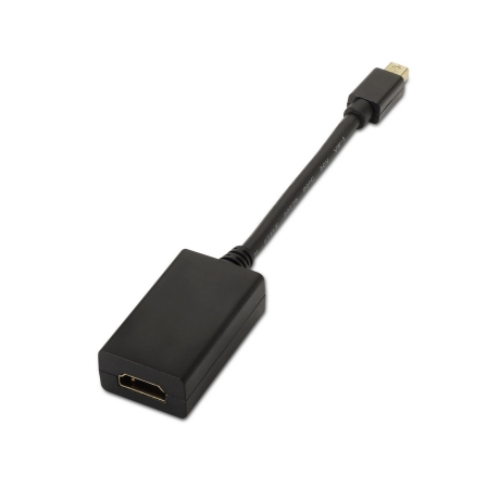 Conversor Aisens A125-0137/ Mini DisplayPort Macho - HDMI Hembra/ 15cm/ Negro