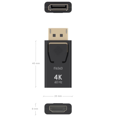 Adaptador HDMI 4K Aisens A125-0908/ DisplayPort Macho - HDMI Hembra